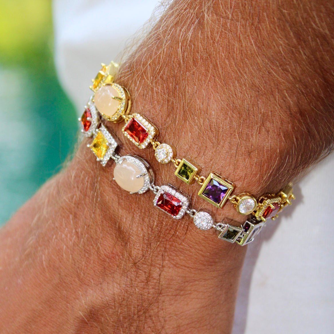 BRACELET DE GEMMES - OR - SAINT LEONE