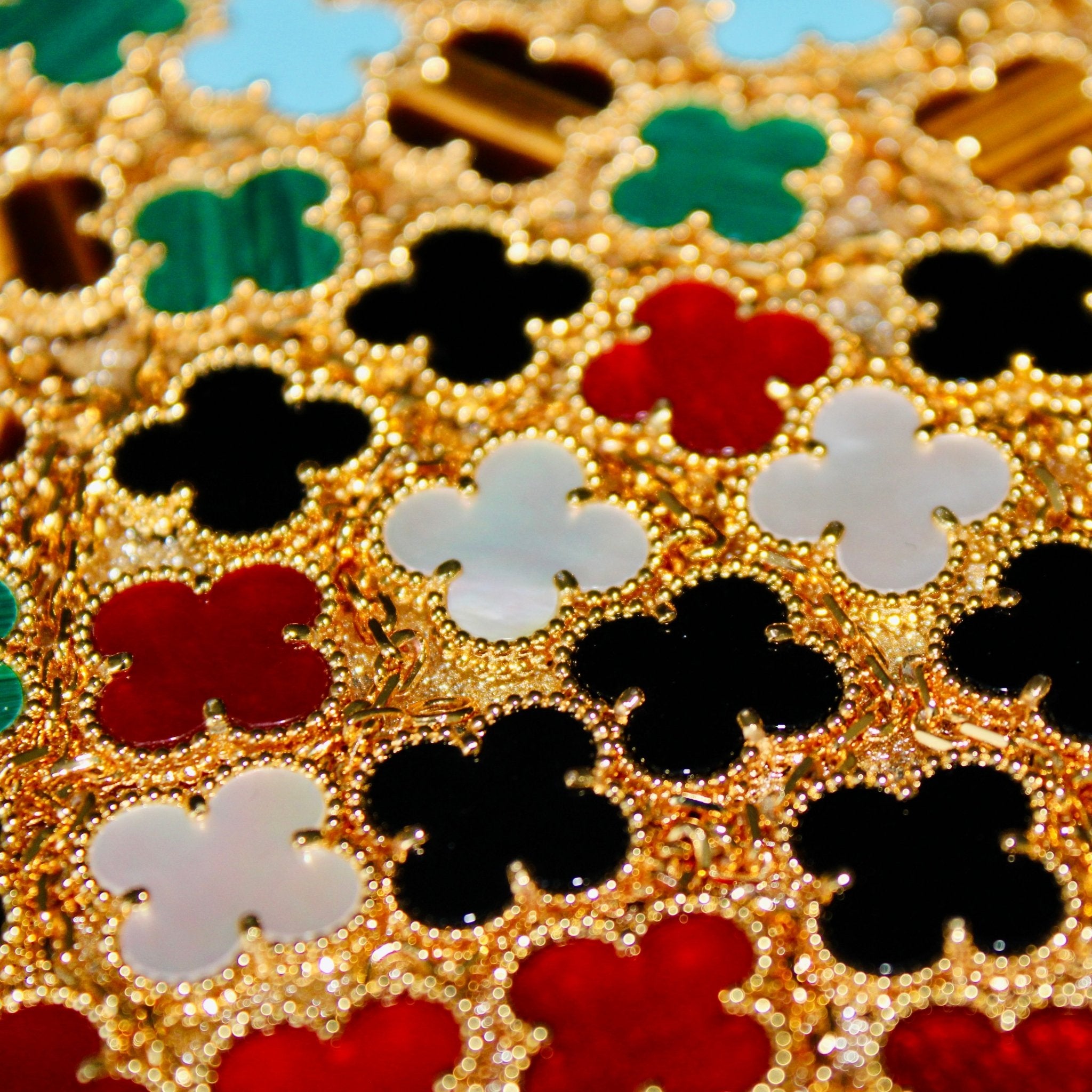 BRACELET TRÈFLE - ROUGE - SAINT LEONE