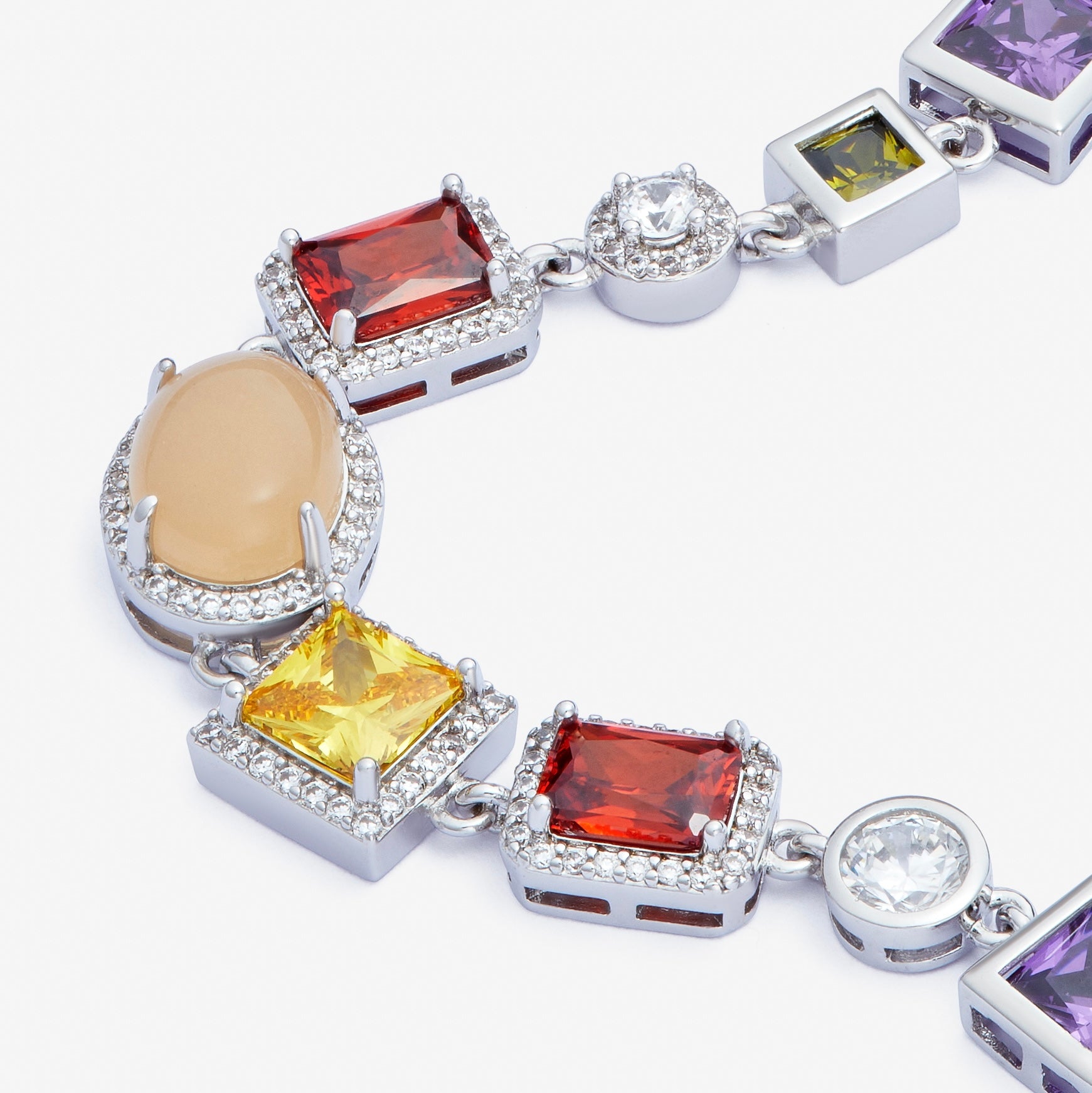 COLLIER DE GEMMES - ARGENT - SAINT LEONE