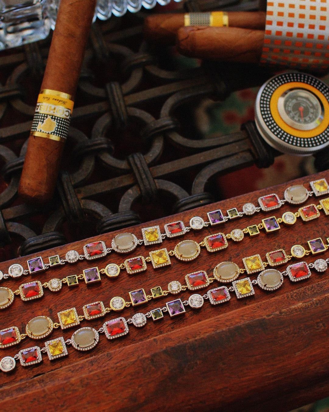 COLLIER DE GEMMES - ARGENT - SAINT LEONE